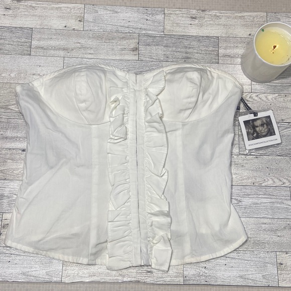 Jessica Simpson Tops - New With TAGS Jessica Simpson White bustier corset Size Large